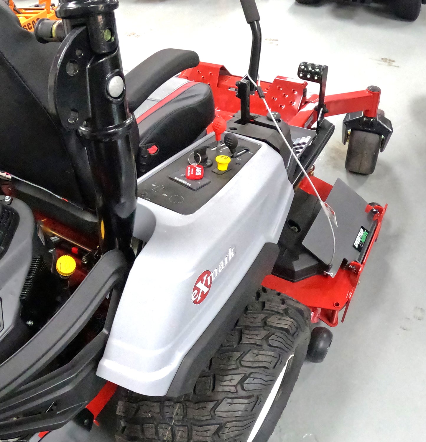 Commercial Exmark chute blocker