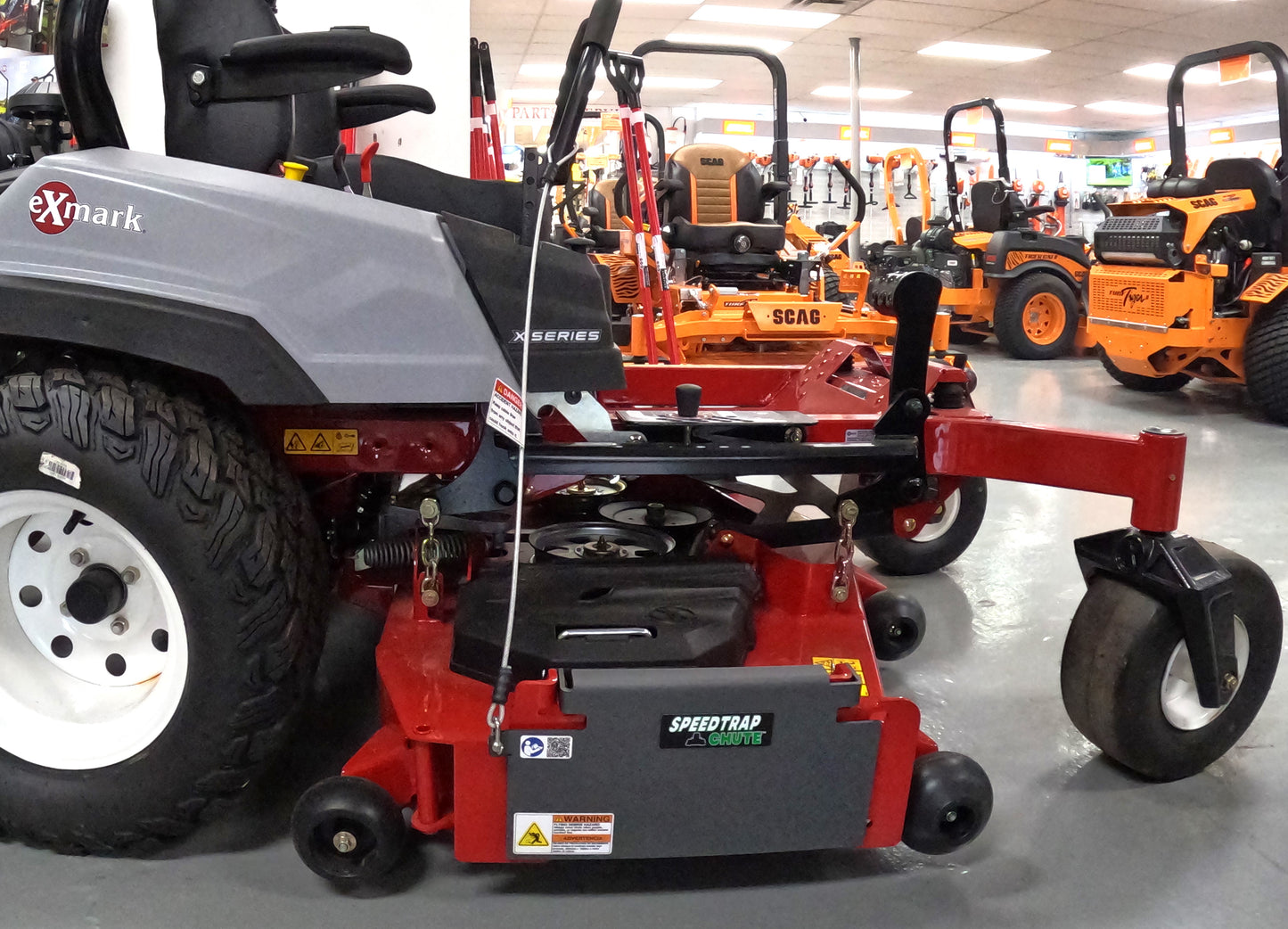Exmark grass deflection