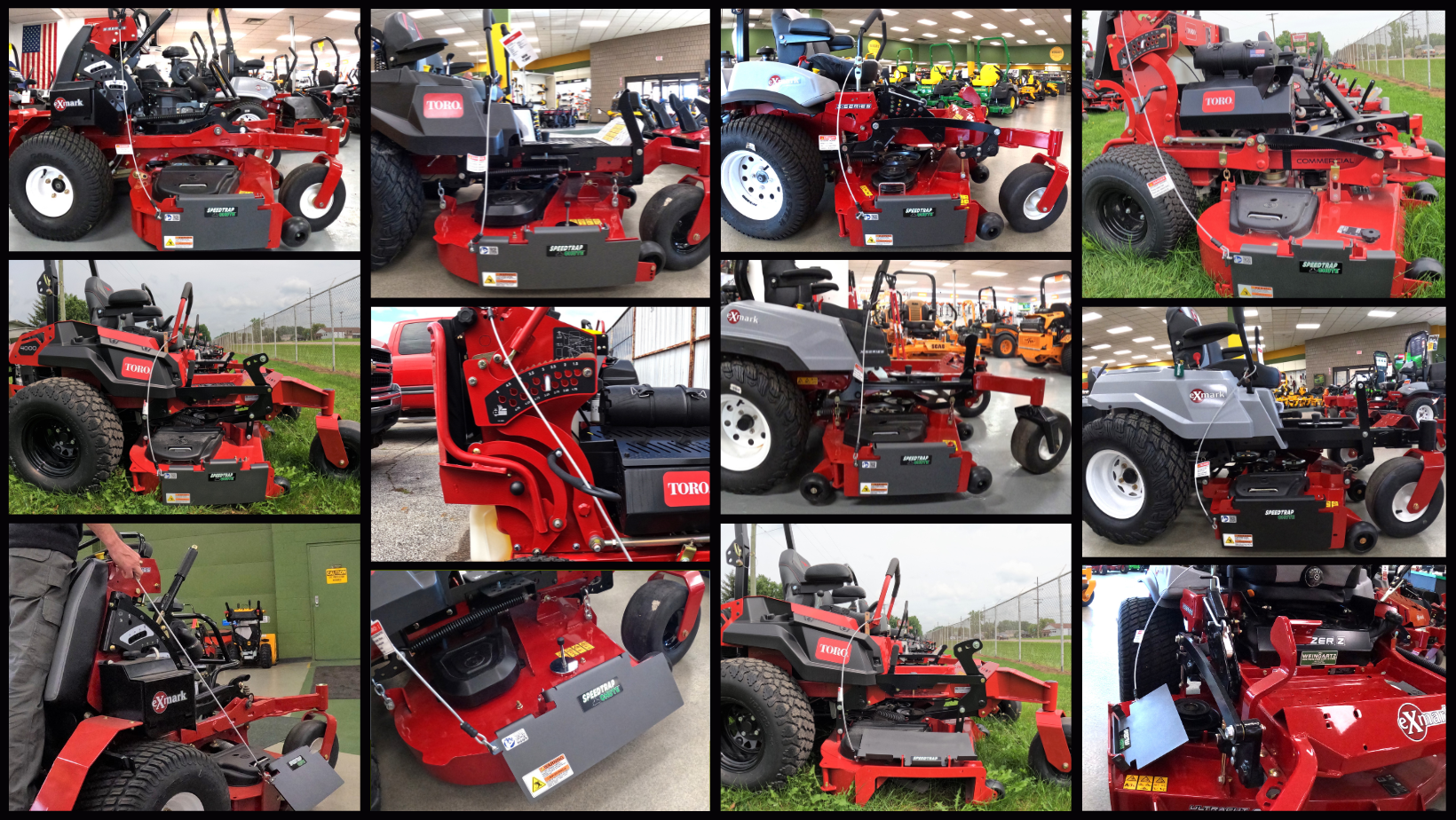Speedtrap Chute blockers on various mowers