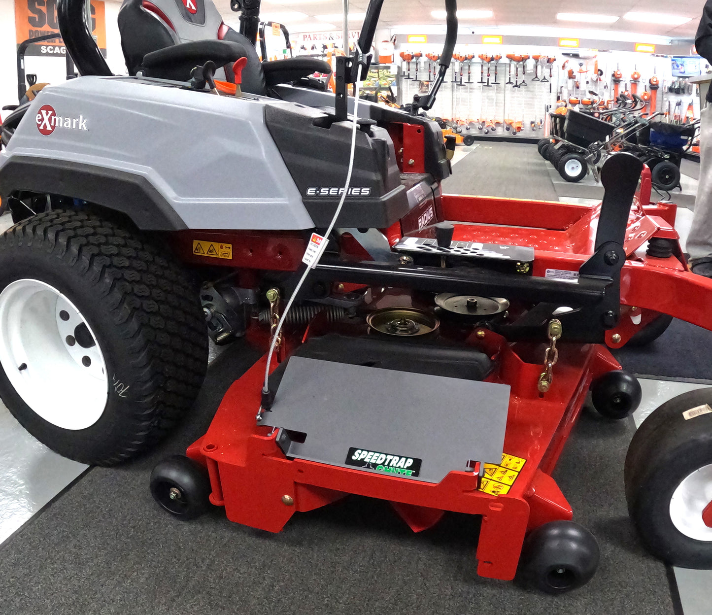 chute cover for commercial mower